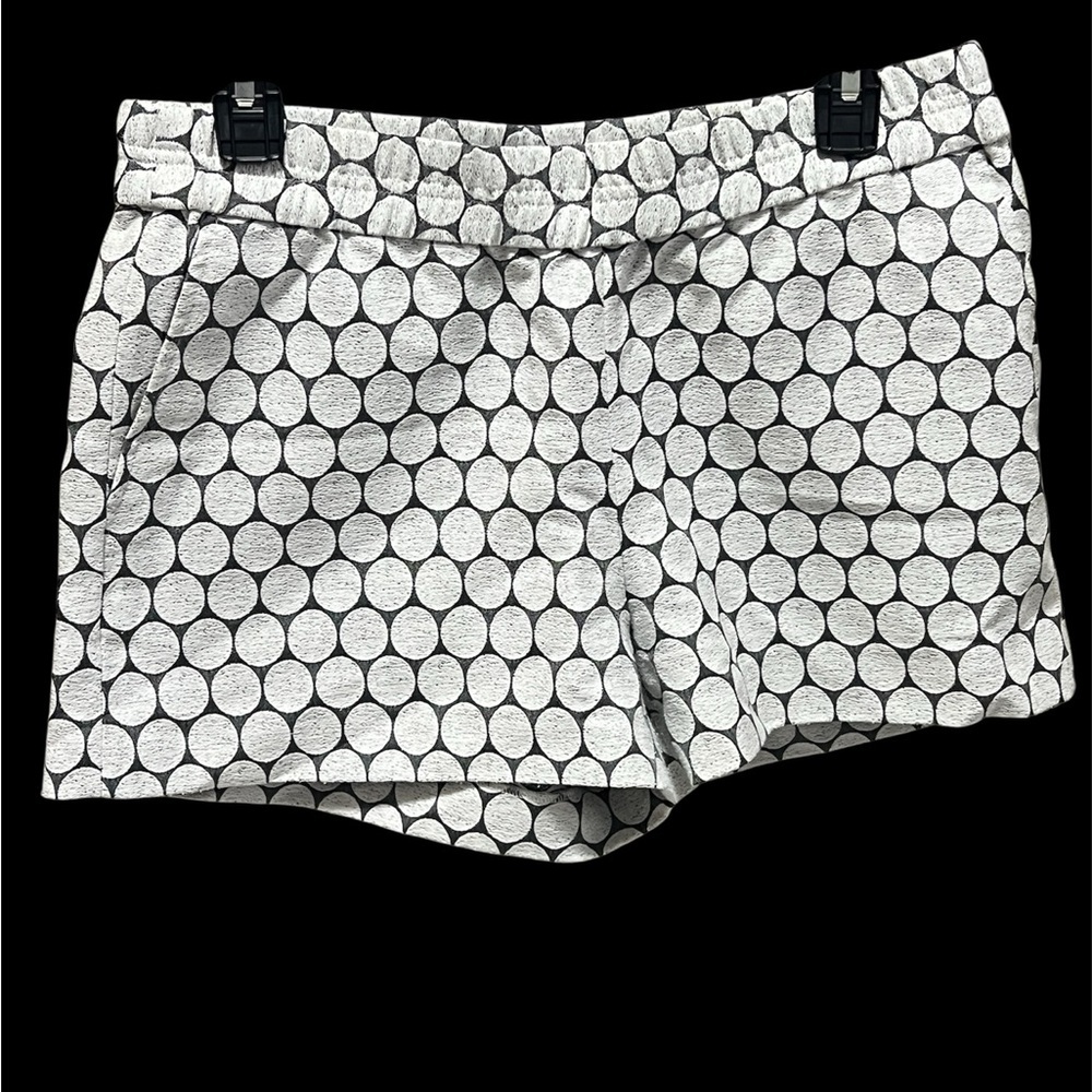J. Crew Black and White dots Geometric Women's Shorts size 8